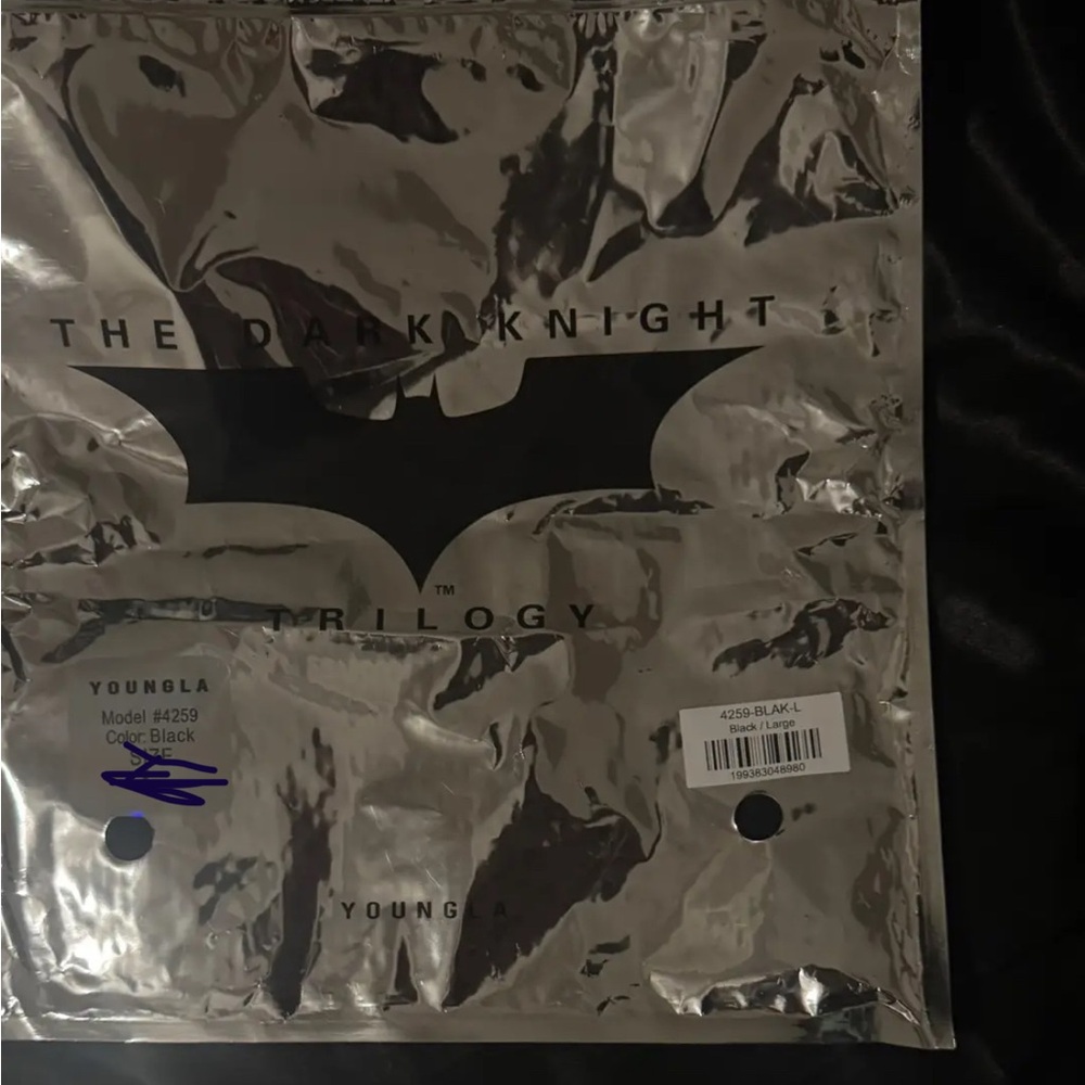 YoungLA Silver Metallic Packaging with Black Bat Logo